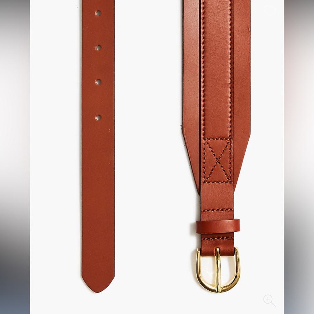 J. Crew Factory Leather Waist Belt, Camel, Sz M/L or XL Please see measurements - Picture 4 of 16
